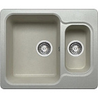 мойка F-09 №14 (СЕРЫЙ) Polygran  две чаши