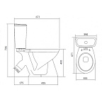 Бачок "Бриз" с крышкой (межосевое расстояние 180мм) 1WH110639