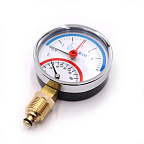 Термоманометр (вертик.) 1/2" 6 Бар VIEIR  YE6