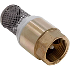 Обратный клапан 1/2 FF пласт сердечник с сеткой  (AQUALINK)(120/20)