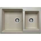 мойка F-15 №14 (СЕРЫЙ) Polygran 770х500 две чаши