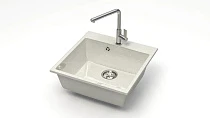 Z42 Q7 Мойка ГЛЯНЦЕВАЯ (ХЛОПОК) MARRBAXX, квадратная, 500х500х175