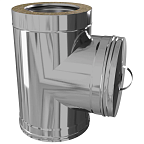 Сэндвич-ревизия с заглушкой КРАФТ Стандарт-50 (316/0,8/304/0,5) d130х230