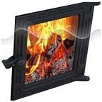 Дверь стальная на печи до 24 куб.м. (с задвижкой)