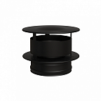 Оголовок с ветрозащитой (430/0,5 + нерж / эмаль / 600° ЧЁРНАЯ) ф115х200