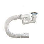 82589-А Сифон д/душевого поддона 1 1/2*40 регулируемый (нерж.чашка, г/т 40/50), ОРИО (45)