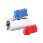 Кран мини 1/2 FF (2 ручки в компл.: красная+синяя) (VIEIR) VRFF3 (200/10)