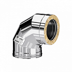 Сэндвич-колено 90* КРАФТ Стандарт-50 (316/0,8/304/0,5) d200х300