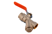 Кран шар лат 3/4 FF с фильтром руч 11Б27п1