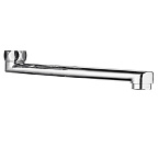 A20F Излив плоский прямой металл., с аэратором, L=200мм нерж/хром  FASHUN