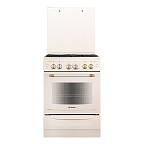Газ.плита GEFEST ПГ 6100-02 0182 (85х60х60) цв.кремовый, ручки "античная бронза", стеклянная крышка