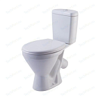 Унитаз-компакт "Стандарт" белый (косой, сиден., креплен. к полу, арм.) ROSA (г. Киров)