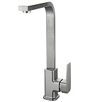 A54010 Смеситель для кухни (сатин) нерж, d35, Г-излив H=264мм, гайка  FASHUN (10)