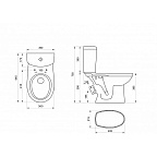 Бачок "Бореаль" с крышкой (межосевое расстояние 180мм) 1WH110642