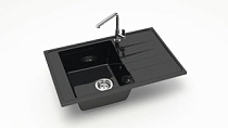 Z32 Q4 Мойка ГЛЯНЦЕВАЯ (ЧЁРН) MARRBAXX, прямоуг с крылом, 775х495х212   OFF