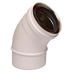 Колено коаксиальное 45* 80/100 (папа/мама)