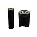 Сэндвич 1,0м (430/0,8 + нерж / эмаль / 600° ЧЁРНАЯ) ф115х200