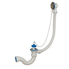 4008-А Сифон д/ванн 1 1/2"*40 (нерж. чашка, выпуск, перелив), ОРИО (40)