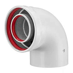 Колено коаксиальное 90 гр 60/100 папа/мама   УЦЕНКА