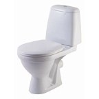 Унитаз-компакт "Премьер" белый (гориз.,сид,2-х уровн.арм.) ROSA   УЦЕНКА