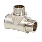 Тройник лат переходной 3/4 * 1/2 * 3/4 FMM никель   (VALFEX)
