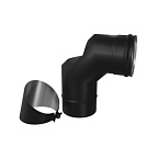 Колено-ревизия 90° (430/0,8 / эмаль / 600° ЧЁРНАЯ) ф115