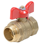 Кран шар. 1/2 г/ш бабочка Ду15 Ру40 серия 59 никель  Dist