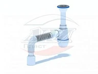 0510C Сифон для мойки 1 1/2"*40 (гибкая труба 40/50), АНИ пласт (35)