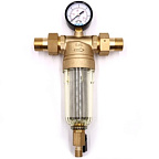 Фильтр 3/4" д/хол воды с манометром стекло   (VIEIR)(10)   JC154