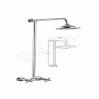 3565Р Стойка для душа с лейкой