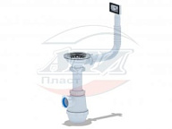 0145AS Сифон для мойки 3 1/2"*40 Грот (перелив мойки), АНИ пласт (10)