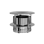 Оголовок с ветрозащитой (430/0,5 + нерж) ф115х200 (СЕРЫЙ)