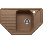 мойка F-10 №307 (ТЕРРАКОТ) Polygran углов 800х500