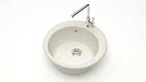 Мойка МАТОВАЯ 30/Q7 (ХЛОПОК) AQUADREAM, круглая, 475х180