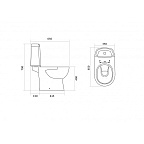 Бачок "Остин" с крышкой (межосевое расстояние 175мм) 1WH302428
