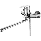 A2263 Смеситель ванно-душевой с гарнитуром (хром) лат, d40, излив L320мм  FASHUN (10)