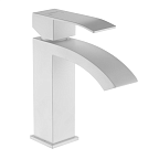 A51118-8 Смеситель для умывальника (белый) нерж, d35, излив H=106мм, гайка  FASHUN (10)