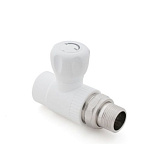 Кран шар.д/радиатора 20х1/2 прямой БЕЛЫЙ РТП  (50/10)