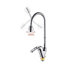 5836Р Смеситель Potato для кухни с гибким изливом (кр.гайка)