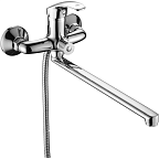 A2236 Смеситель ванно-душевой с гарнитуром (хром) лат, d35, излив L370мм  FASHUN (10)