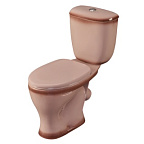 Унитаз-компакт ВОРОТЫНСКИЙ бежевый декор, косой вып.