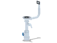 1045A15SA Сифон для мойки 3 1/2"*40 Грот (перелив прямой для мойки 3 1/2", г/т), АНИ пласт (5)