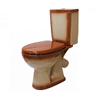 Унитаз-компакт "Уют" коричневый (косой, сиден., креплен. к полу, 2-х уров.арм.) ROSA   УЦЕНКА