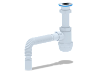 0105A Сифон для мойки 1 1/2"*40 Грот (гибкая труба 40/40), АНИ пласт (30)