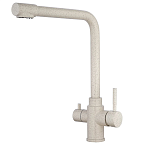 A54309-8 Смеситель для кухни 2аэратора (д/использ. с фильтр. питьевой воды) (песочн)нерж d35  FASHUN