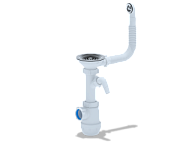 1042A15SA Сифон для мойки 3 1/2"*40 Грот (перелив, отвод для стир.маш., г/т 40*40/50), АНИ пласт (5)