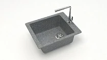 Мойка МАТОВАЯ 8/Q8 (ТЁМНО СЕРАЯ) AQUADREAM, прямоуг, 425х500х195