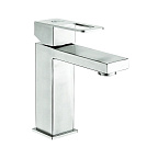 A51117 Смеситель для умывальника (сатин) нерж, d35,излив H=93мм, противошум.аэратор,гайка FASHUN(10)