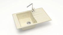 Z32 Q2 Мойка ГЛЯНЦЕВАЯ (БЕЖ) MARRBAXX, прямоуг с крылом, 775х495х212   OFF