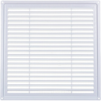 Решетка вент 300х300 ж/нак с москитной сеткой  неразъемная Э3030Н